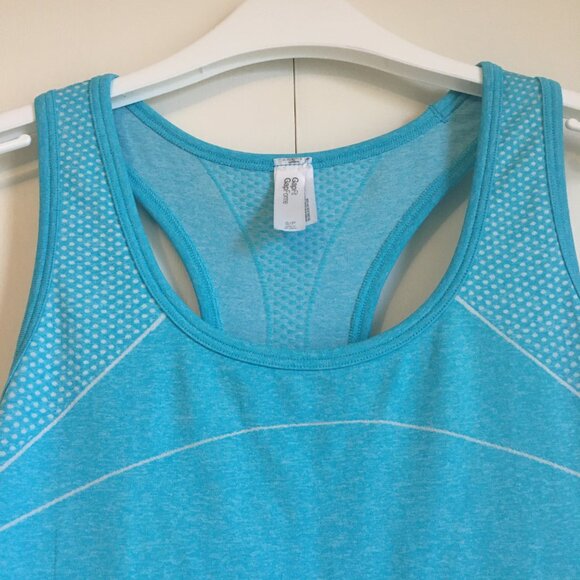 Gapfit Retro Ocean Blue Stretchy Soft Breathe Tank Top - Picture 3 of 16